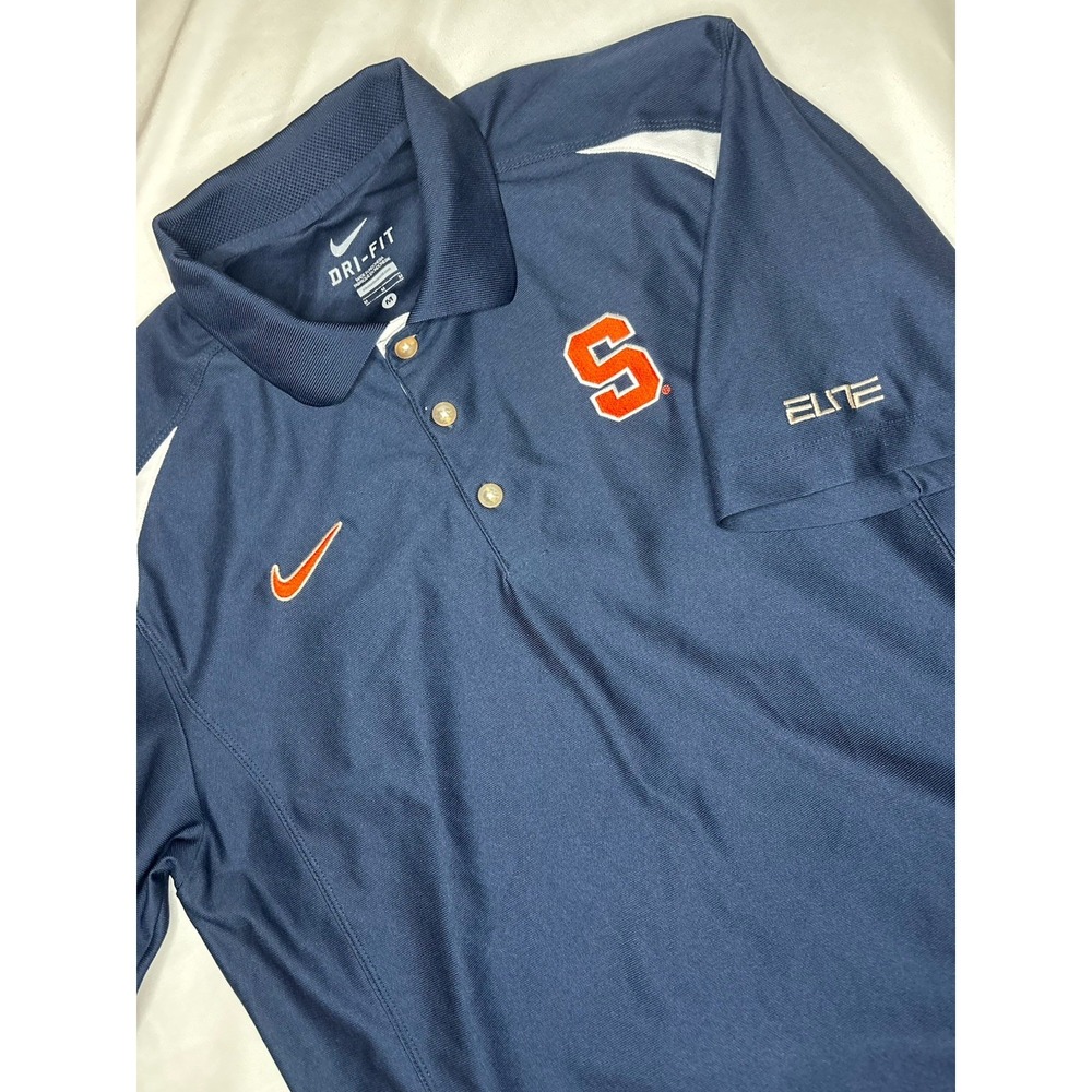 Syracuse Orange Short Sleeve Polo Shirt  Dri-Fit Nike Elite NCAA Medium
